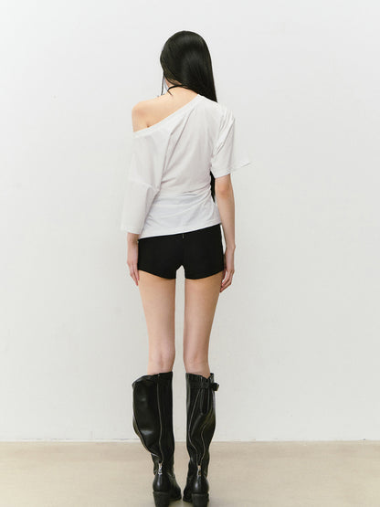 High - Waisted Elastic Slimming Bottoming Shorts