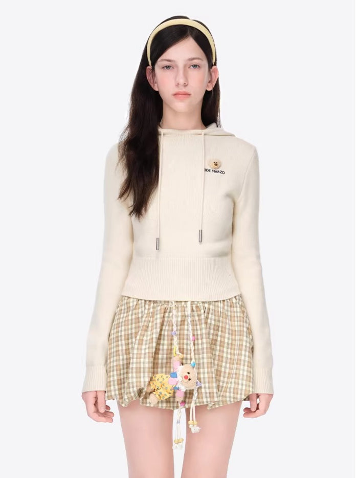 Fitted Cropped Knit Sweater