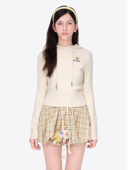 Fitted Cropped Knit Sweater