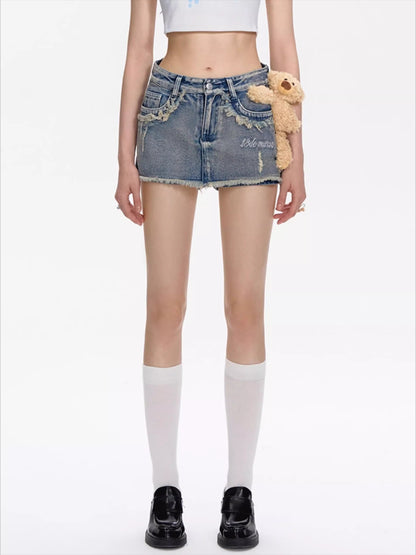 Vintage Washed Denim Short