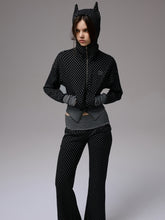 Double-Slider Small Polka Dot Devil Horn Hoodie - CHINASQUAD