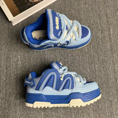 Dreamy Blue Chunky Casual Sneakers