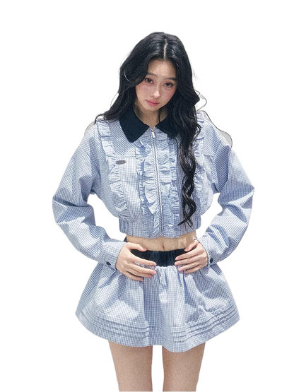 Preppy Check Cropped Set