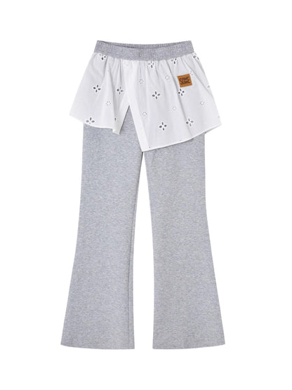 Detachable Spliced Collar Sweatshirt
