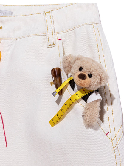 Tailor Bear Unisex Wide-Leg Denim Trousers