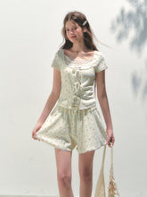 Sea Salt Flavor Printed Short-Sleeve Tie T-shirt & Skirt Set - CHINASQUAD
