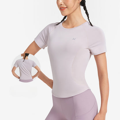 Moisture-wicking Breathable Loose-fit Running Yoga T-shirt