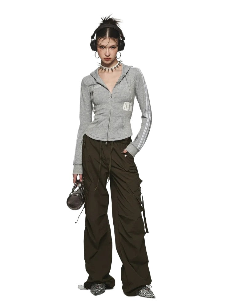 Zip-up Waist Slimming Hoodie