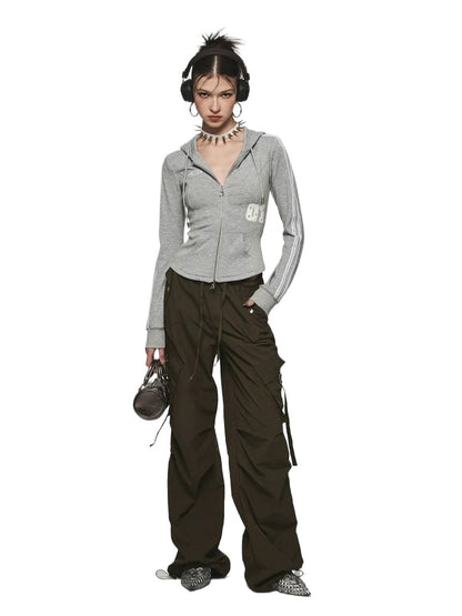 Zip-up Waist Slimming Hoodie