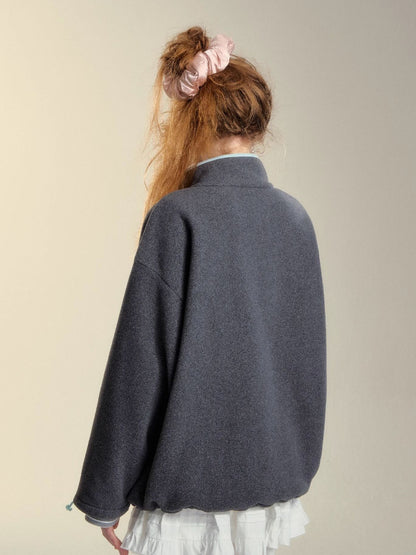 High-Neck Fleece Jacket