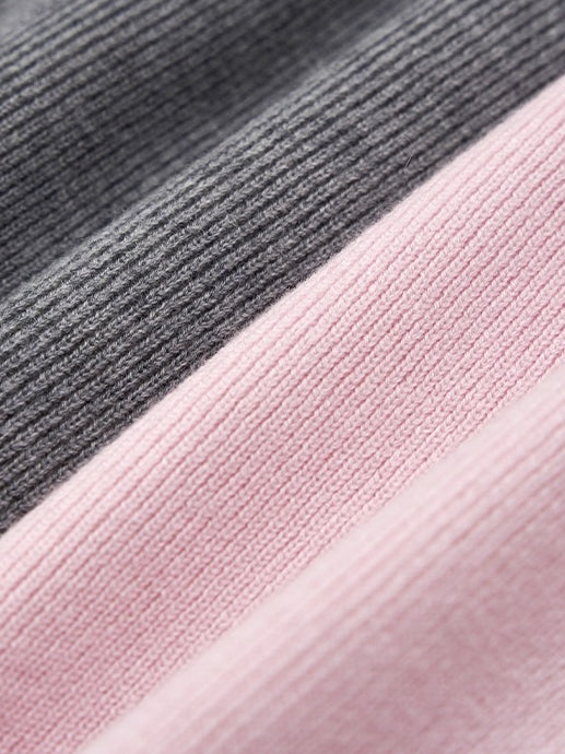 Lugano Wool Blend Contrast Layered Knit Cardigan