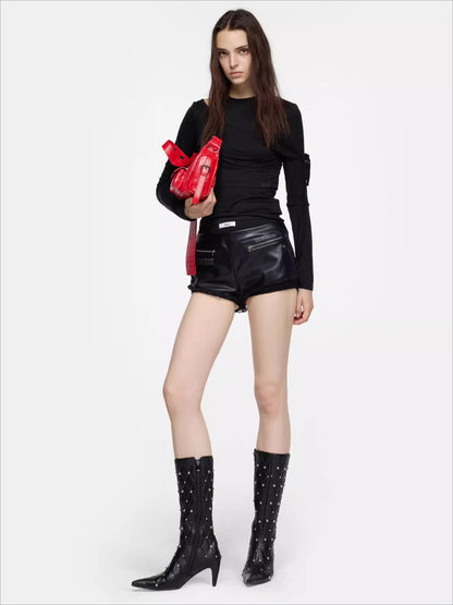 Faux Two-Piece Slim-Fit Long-Sleeve