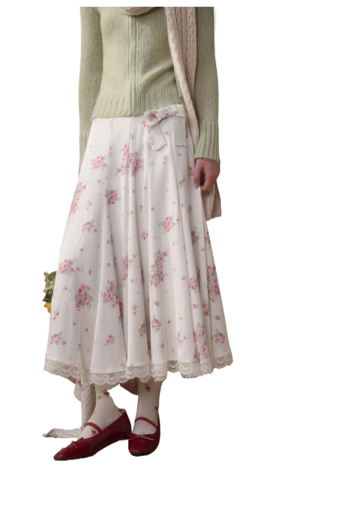 Cosagach Satin Glow Midi Skirt