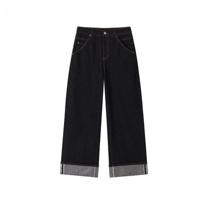 Vintage Straight-Leg Denim Pants