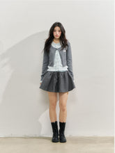 Lace Collar Fake Two-piece Cardigan - CHINASQUAD