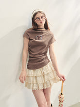 Elastic Pleated Crew Neck T-shirt - CHINASQUAD
