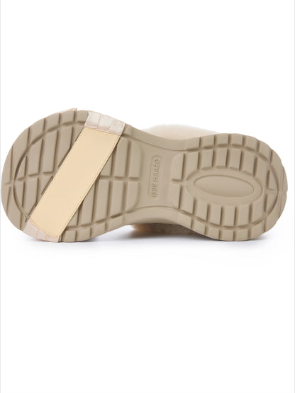 Teddy Plush Platform Winter Mule Slippers