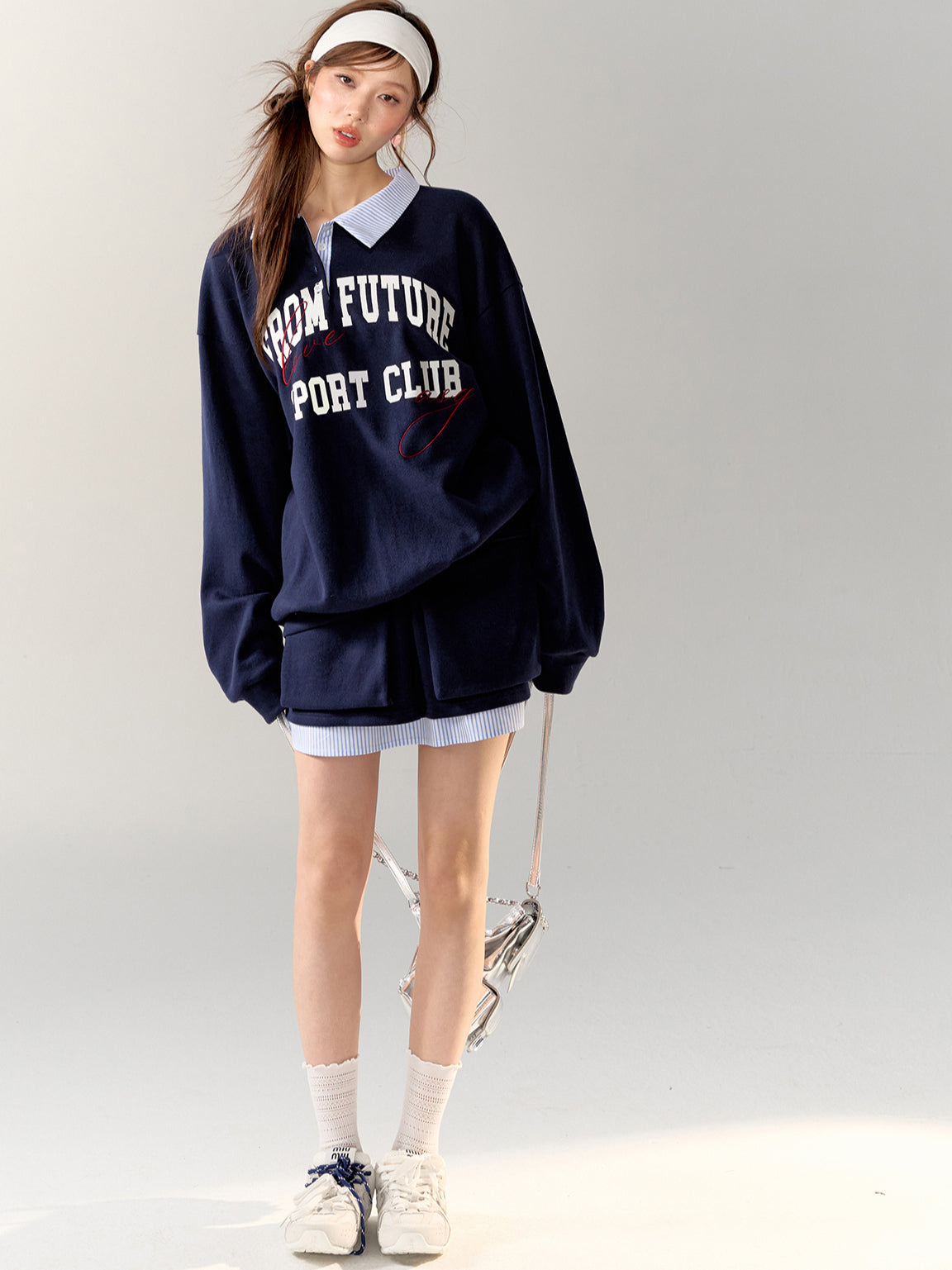 American College Style Sports Sweatshirt