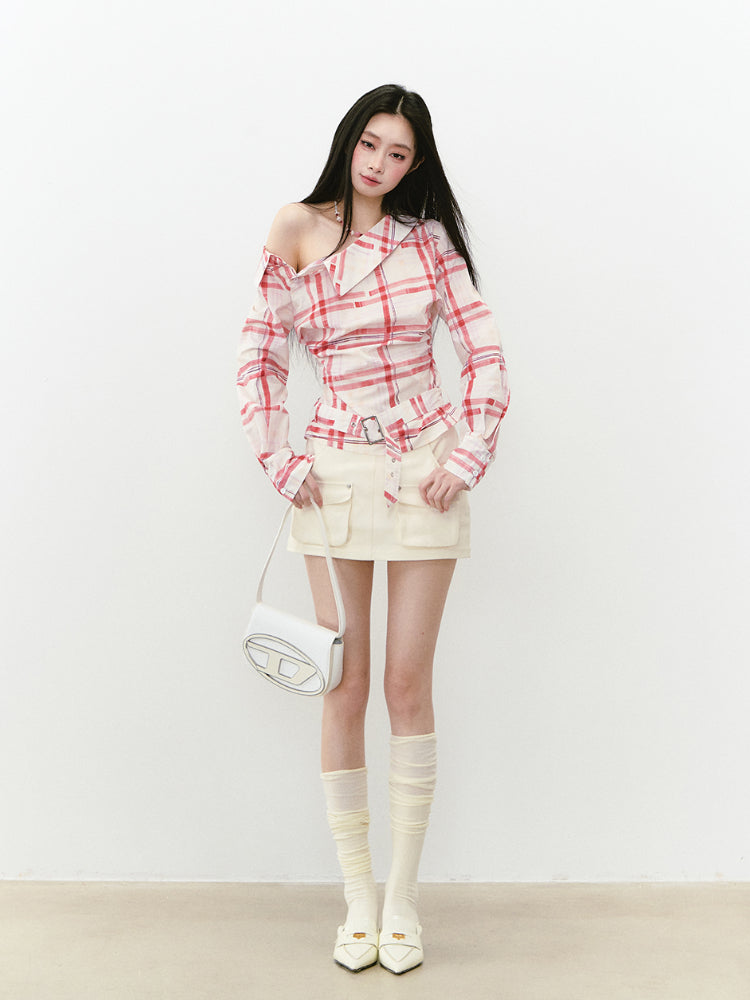 Casual Pocket A-Line Skirt
