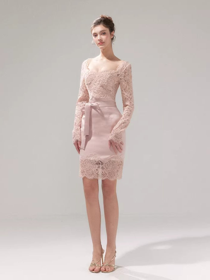 Square-Neck Slim-Fit Bodycon Dress