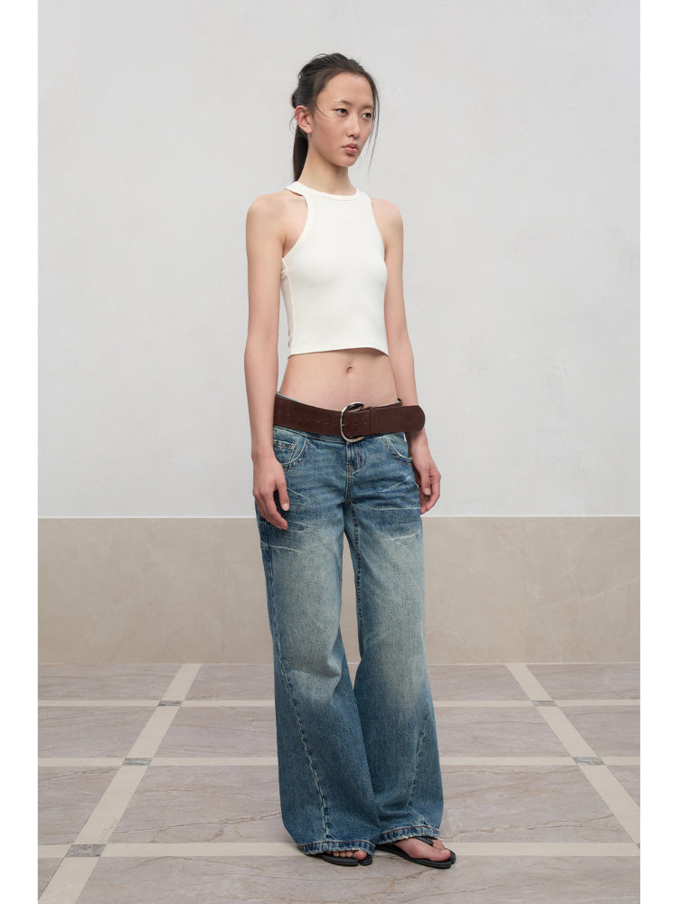 High Elastic Sleeveless I-Back Vest