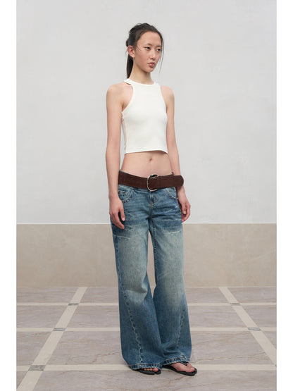 High Elastic Sleeveless I-Back Vest