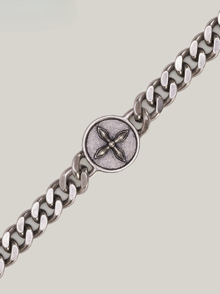 Cross Emblem Metal Bracelet