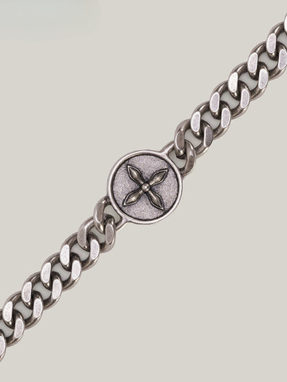 Cross Emblem Metal Bracelet