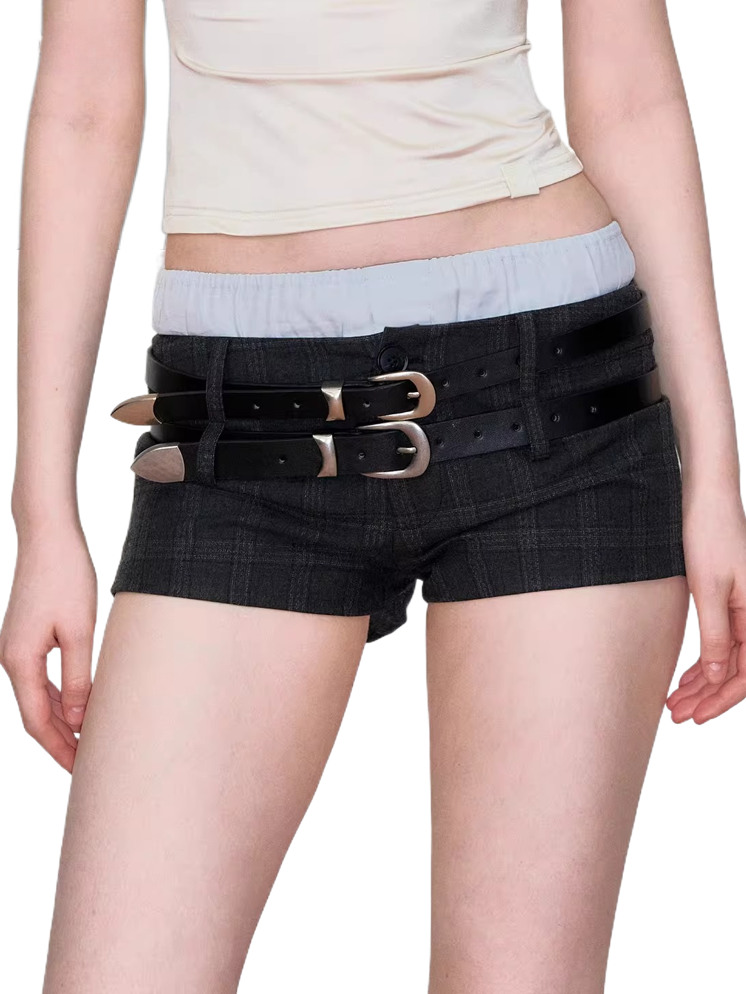 Minimalist Matte Pin-Buckle Slim Leather Belt