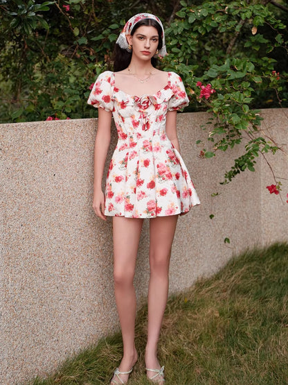 French Resort Waist-Defining Dress