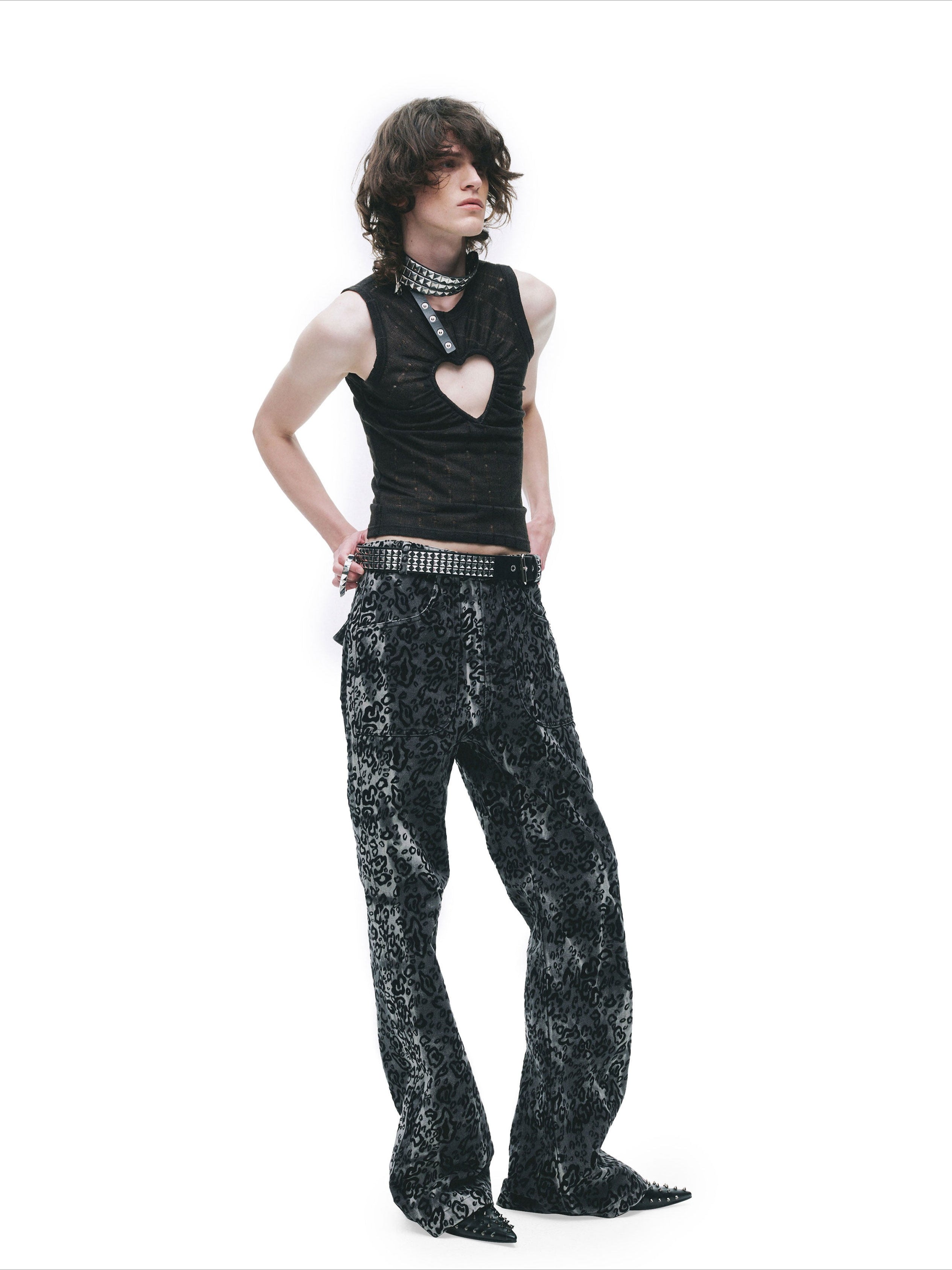 Deconstructed Cut-Out Punk Tank Top