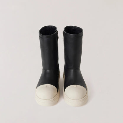 Sherpa Leather Wool Snow Boots