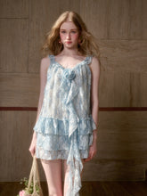 Lace Flower Ruffle Camisole Dress - CHINASQUAD