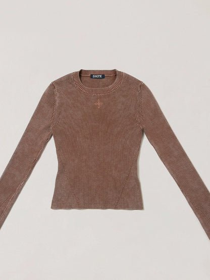 Wild Retro Long-Sleeve Knit Crewneck