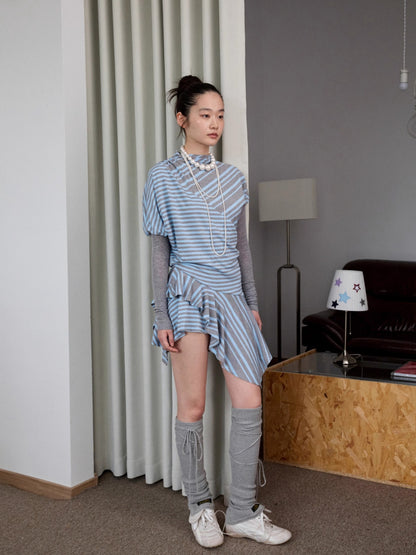 Knitted Cross-Strap Leg Warmers