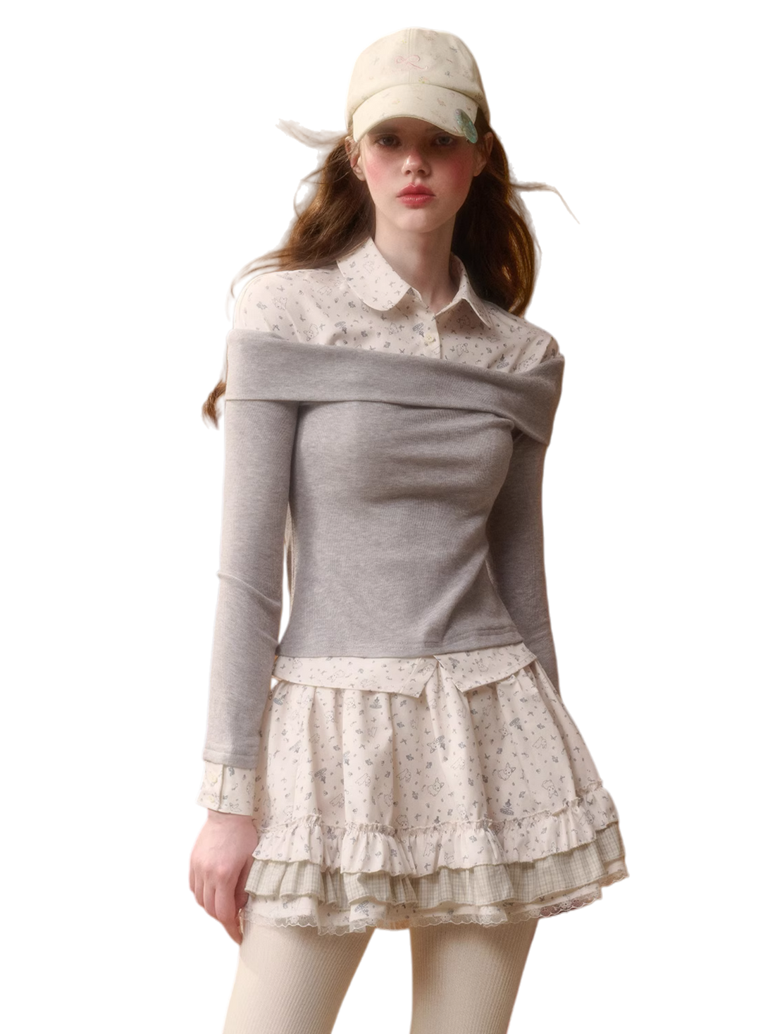 Bunny Fountain Original Printed Two-Piece Set