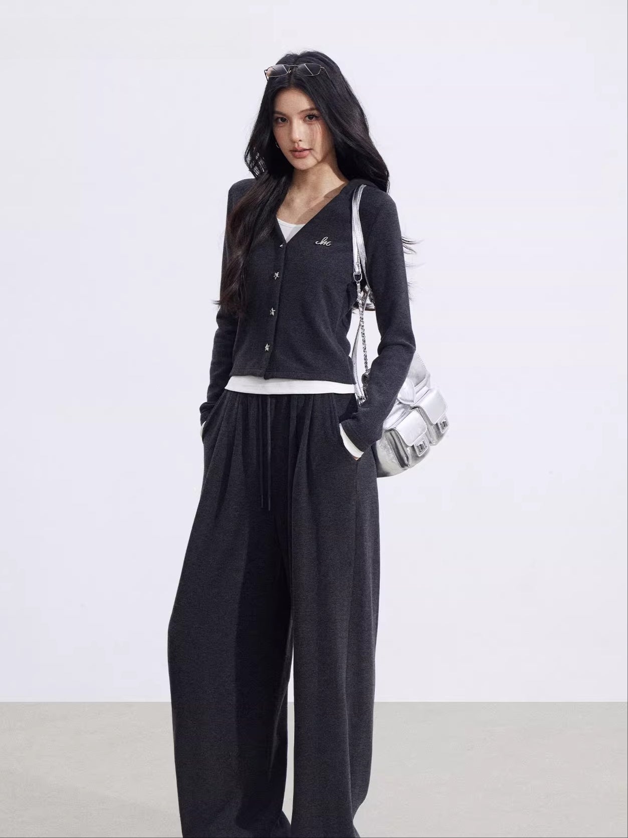 Layered Hooded Knit Set