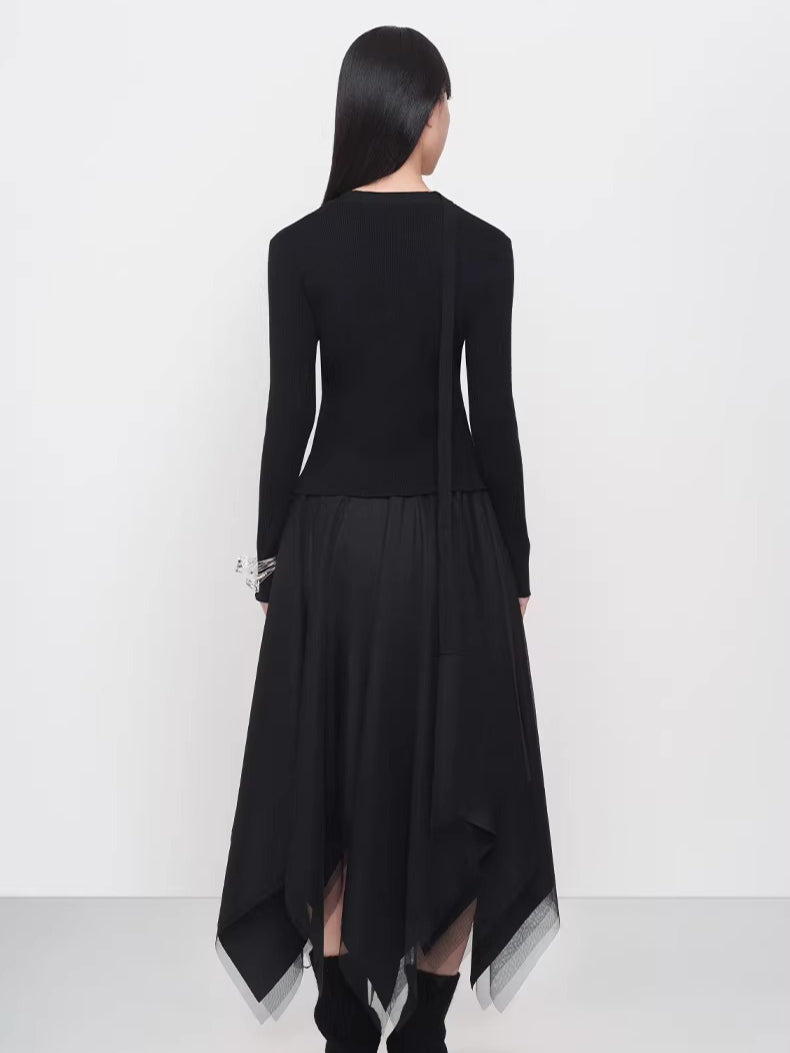 Vintage Wool Halter-Tie Cardigan Knit Top