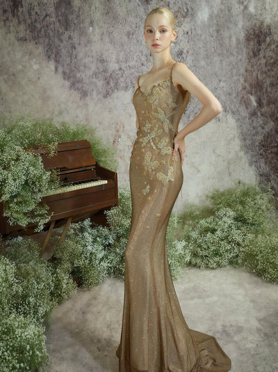 Aurelia Gold Embellished Mermaid Gown
