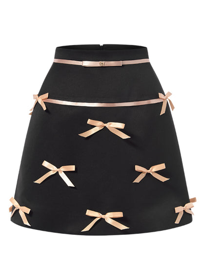 Off-Shoulder Bowknot Top &amp; Skirt Set