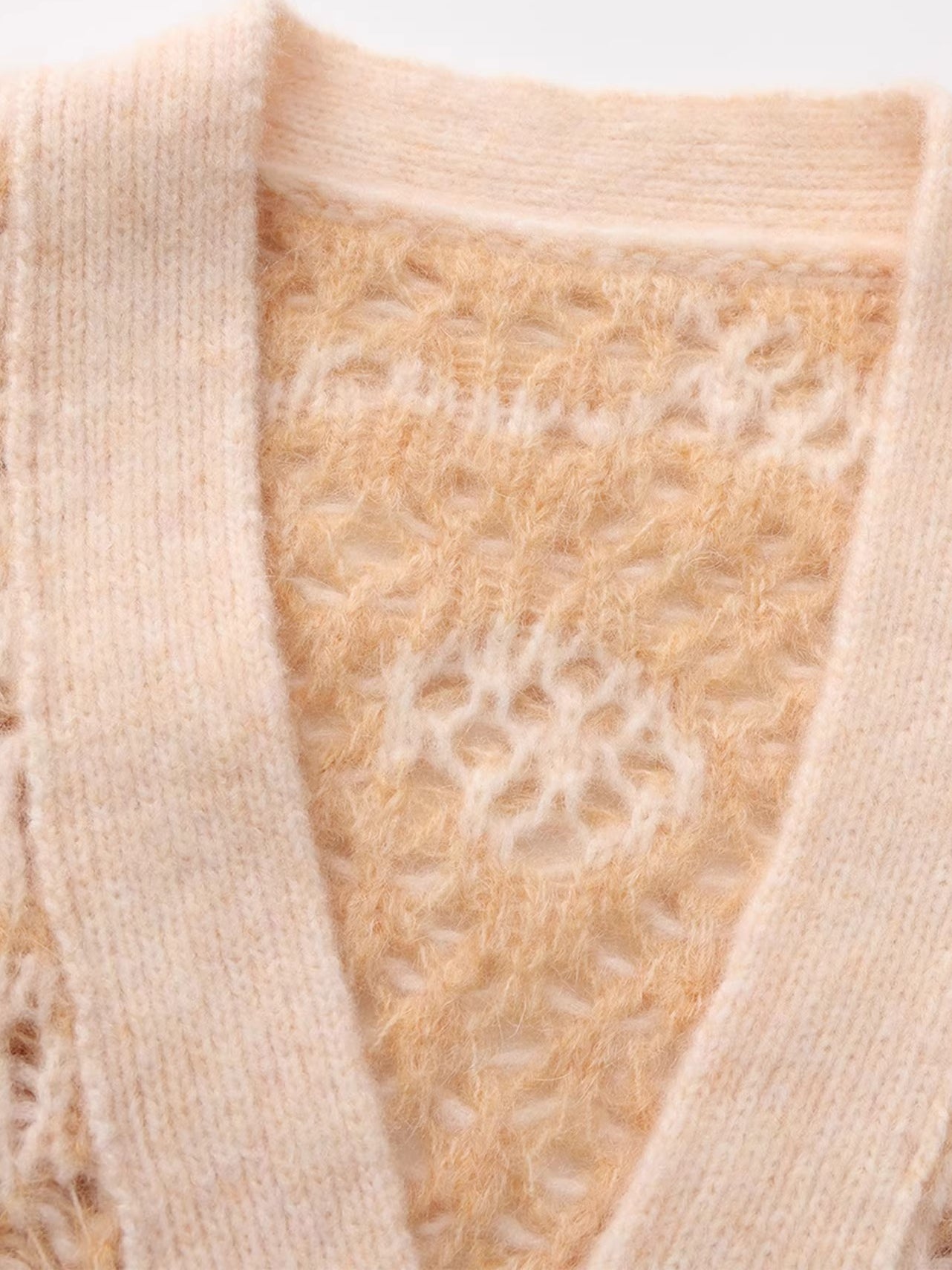 V-Neck Oversized Mohair-Blend Cardigan