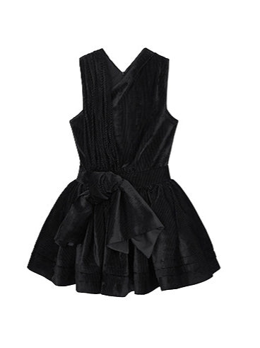 Asymmetrical Pleated Mini Dress