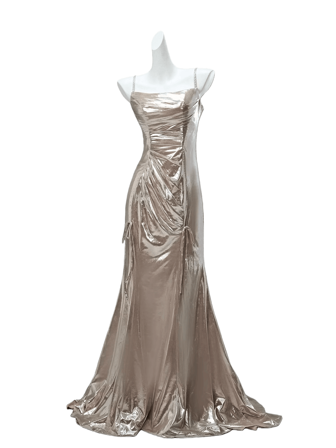 Molten Momo Liquid-Satin Couture Gown