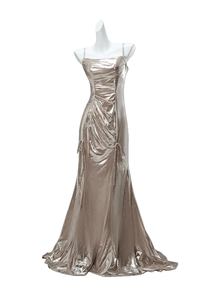 Molten Momo Liquid-Satin Couture Gown