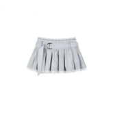 Shiny Rhinestone Striped Lace Patchwork Shirt & Skirt - CHINASQUAD