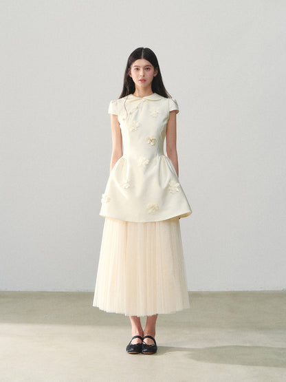 Doll-Collar Puffy Dress