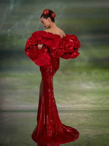 Ruby Radiance Gown