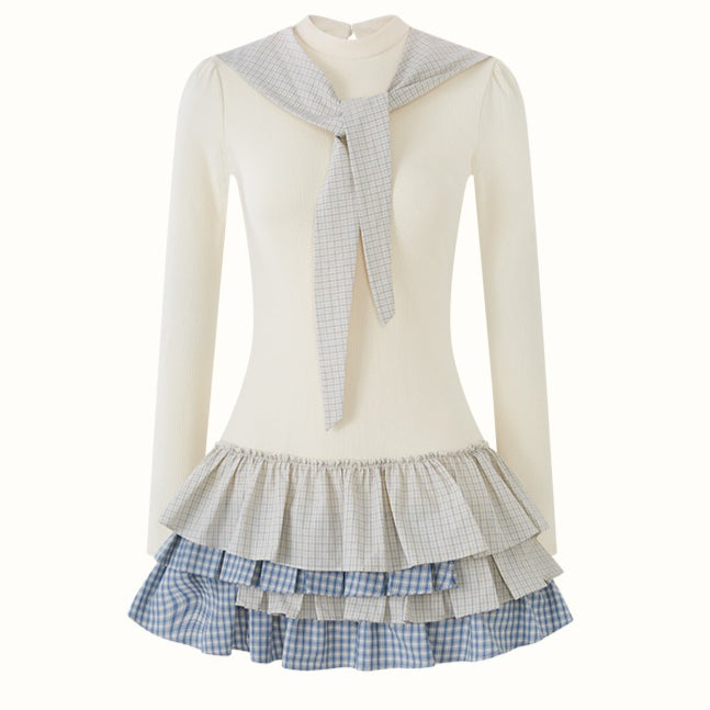 Lake Mist Blue Gingham Dress