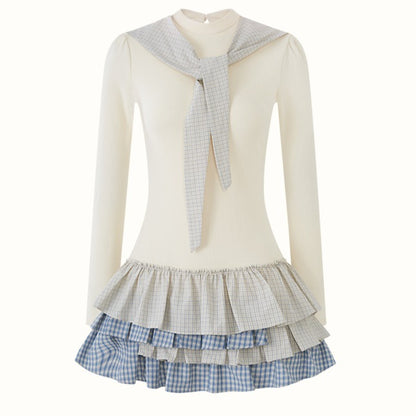 Lake Mist Blue Gingham Dress