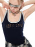 Lace Paneling with Openwork Embroidery Tank Top - CHINASQUAD